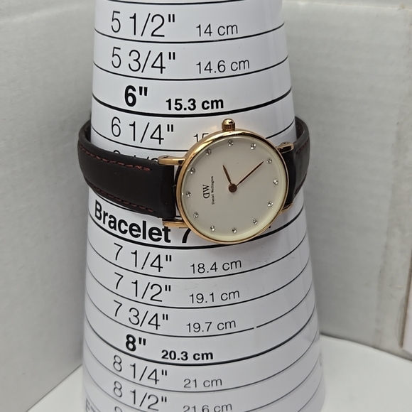 Womens Daniel Wellington Classic Watch Rose Gold Tone Leather Band New Battery - Picture 6 of 11